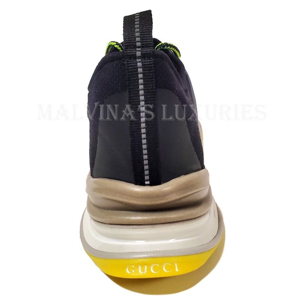 GUCCI SNEAKERS RUN RUBBER TRIMMED MESH SHOES w GG LOGO sz 11 11.5 - Picture 11 of 16